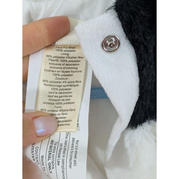 Pottery Barn Kids Baby 0-6 Months Cow Costume Black White Photos Birthday - Picture 6 of 9